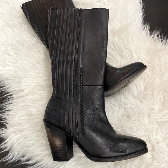 NEW Freebird by Steven Knife Riding Boot Leather Chunky Boot Women's Size 9 - Picture 1 of 8